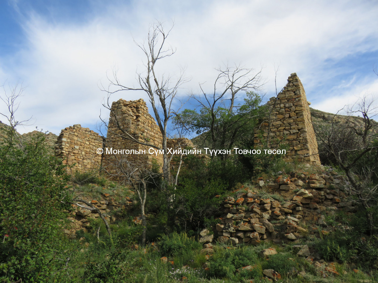 Detail of stone wall - Main temple